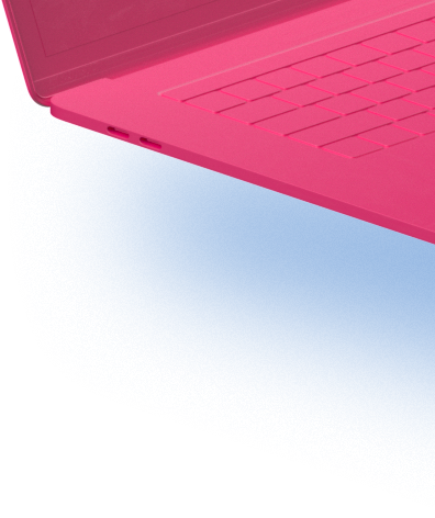 Computer pink banner cut